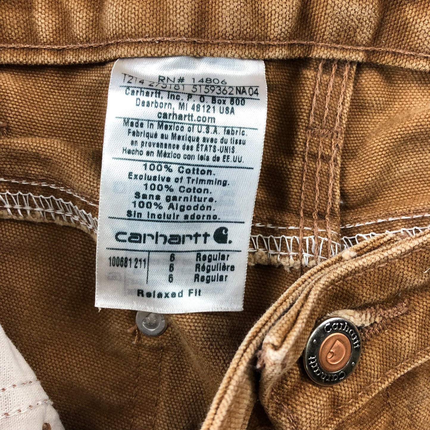 Vintage Carhartt Double Knee Workwear Jean 6 (Women’s)