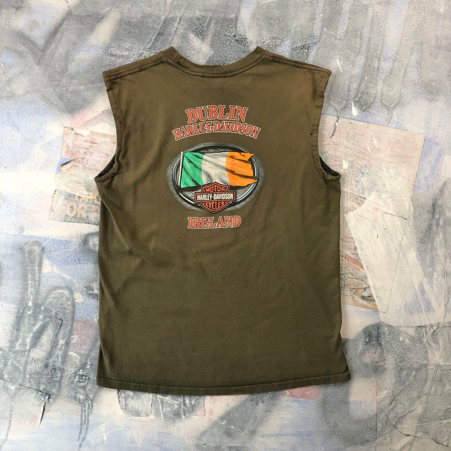 Vintage Harley Davidson Motorocycles Ireland Tank Top L