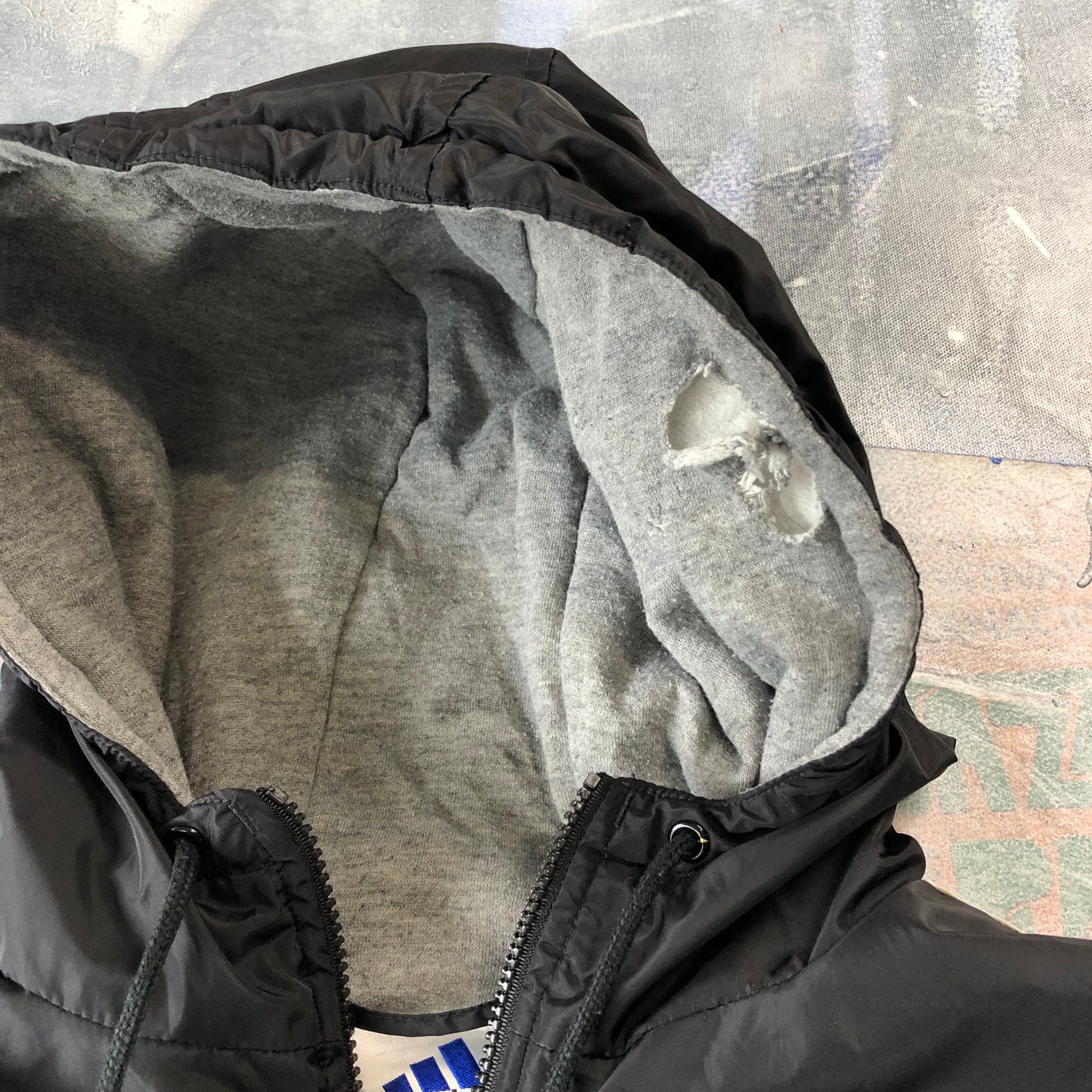 Adidas 90s Hooded Puffer Zip Jacket XL