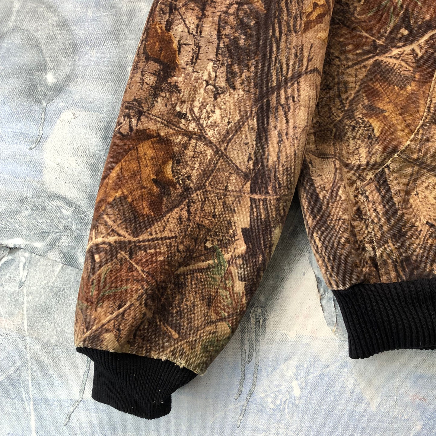Vintage Carhartt J122 CAP Real Tree Camo Workwear Zip Hooded Jacket S