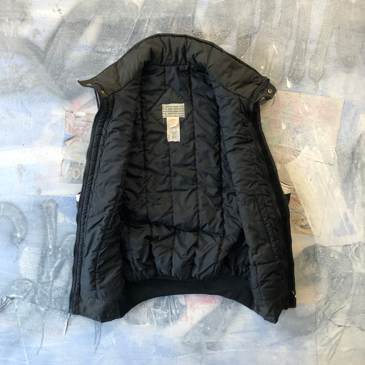 Vintage 80s Toyota Puffer Zip Vest M