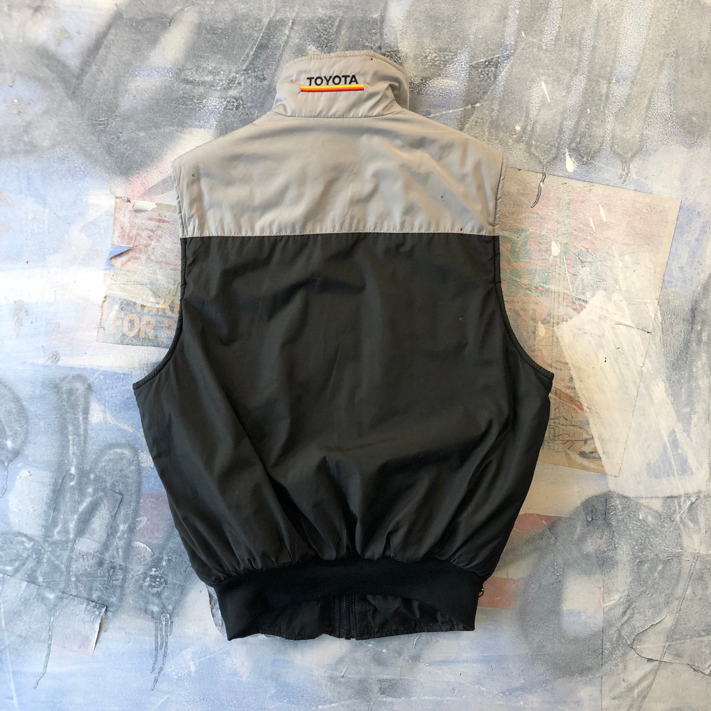 Vintage 80s Toyota Puffer Zip Vest M