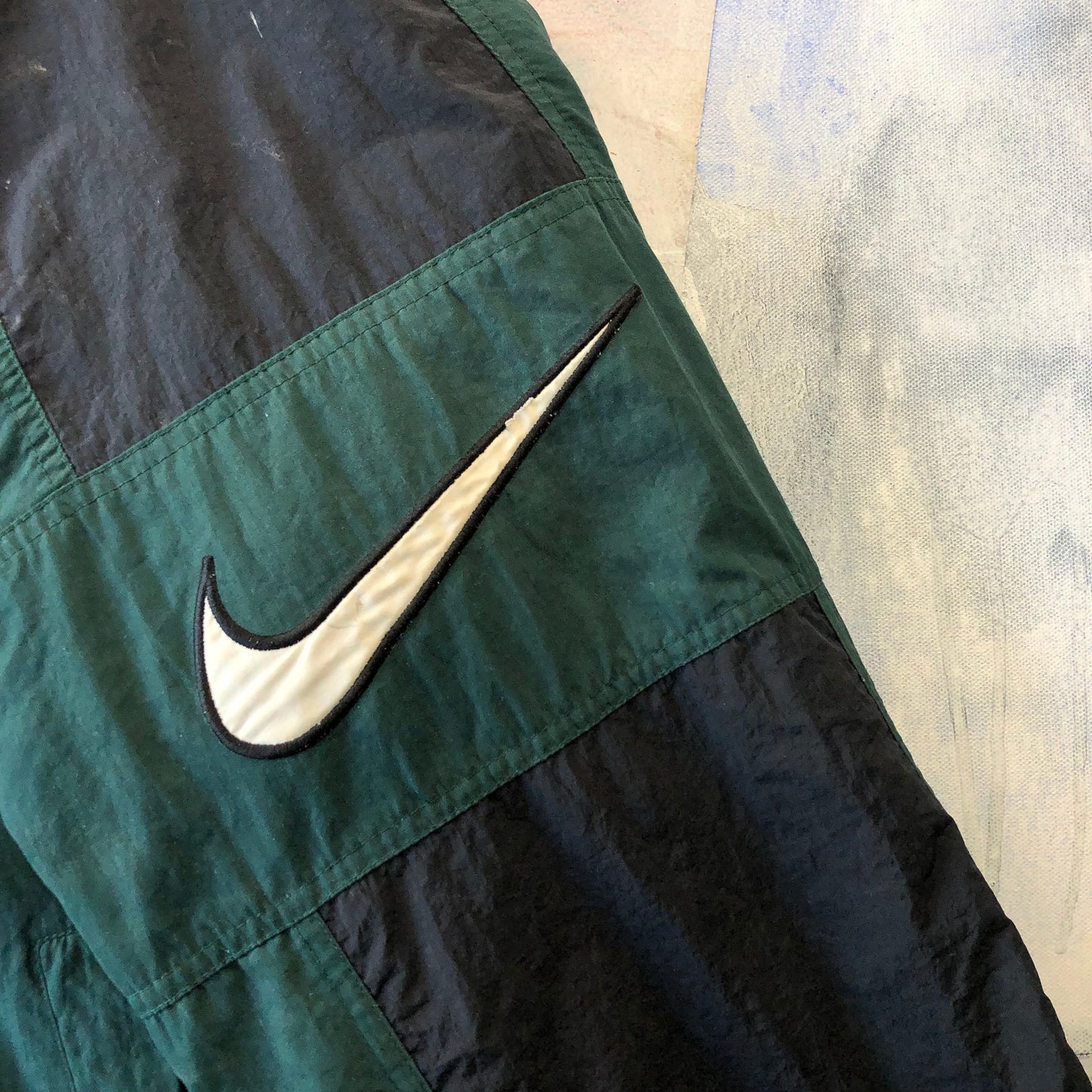 Vintage 90s Nike Air Swoosh Puffer Zip Jacket XL