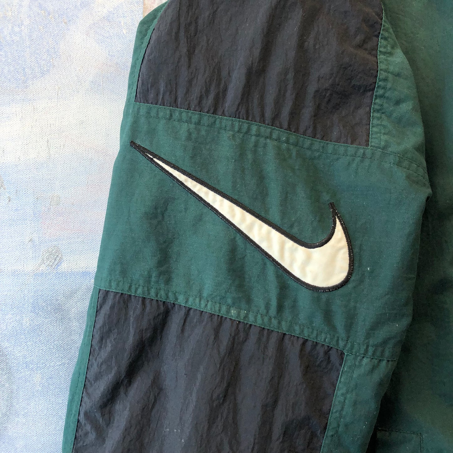 Vintage 90s Nike Air Swoosh Puffer Zip Jacket XL