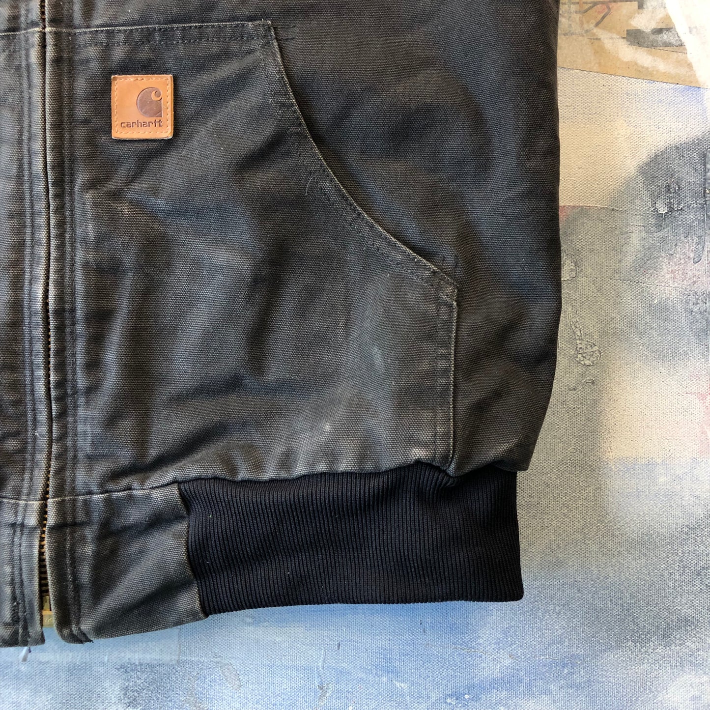 Vintage Carhartt Hooded Workwear Vest Zip Jacket M