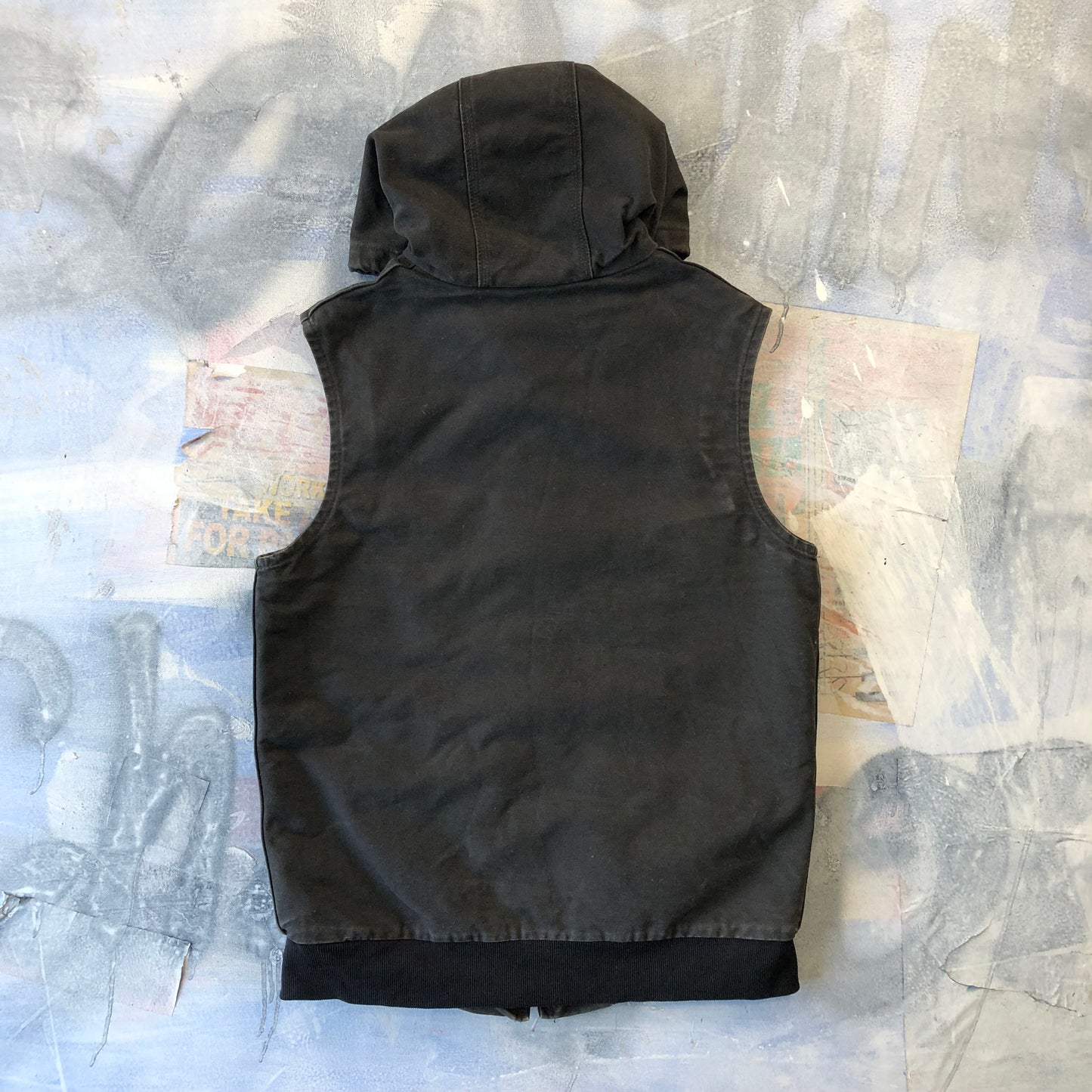 Vintage Carhartt Hooded Workwear Vest Zip Jacket M