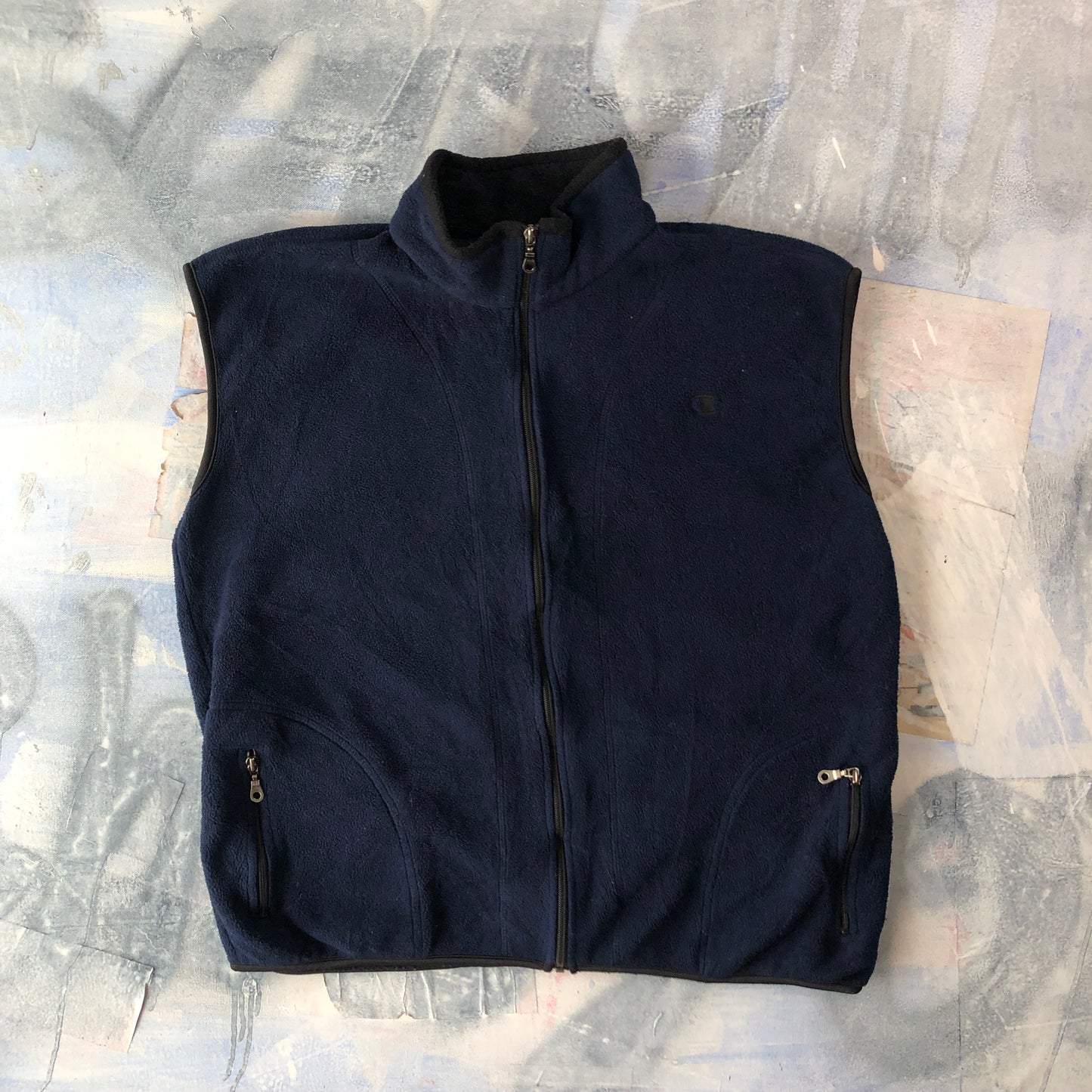 Champion Retro Fleece Zip Vest Sweatshirt M