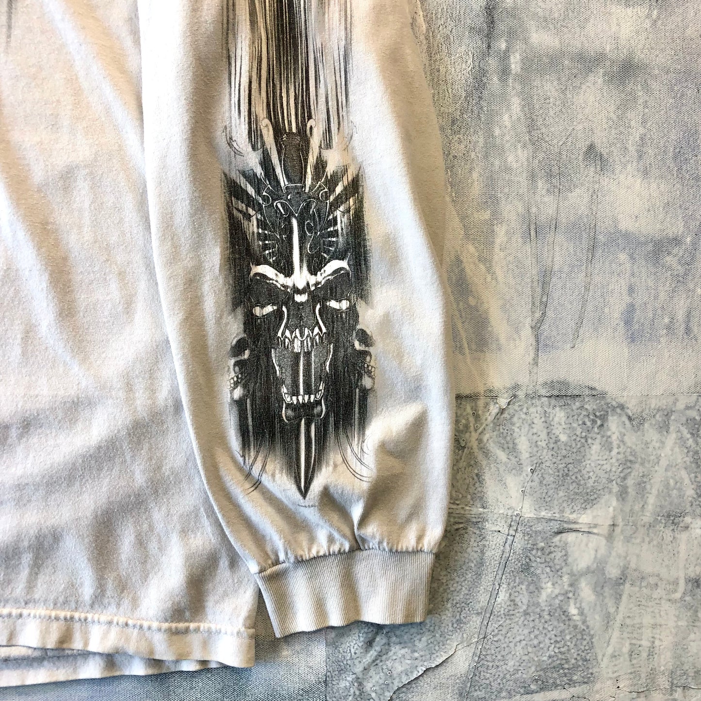 Vintage Y2K Hot Leathers Skulls Wings T Shirt XXL