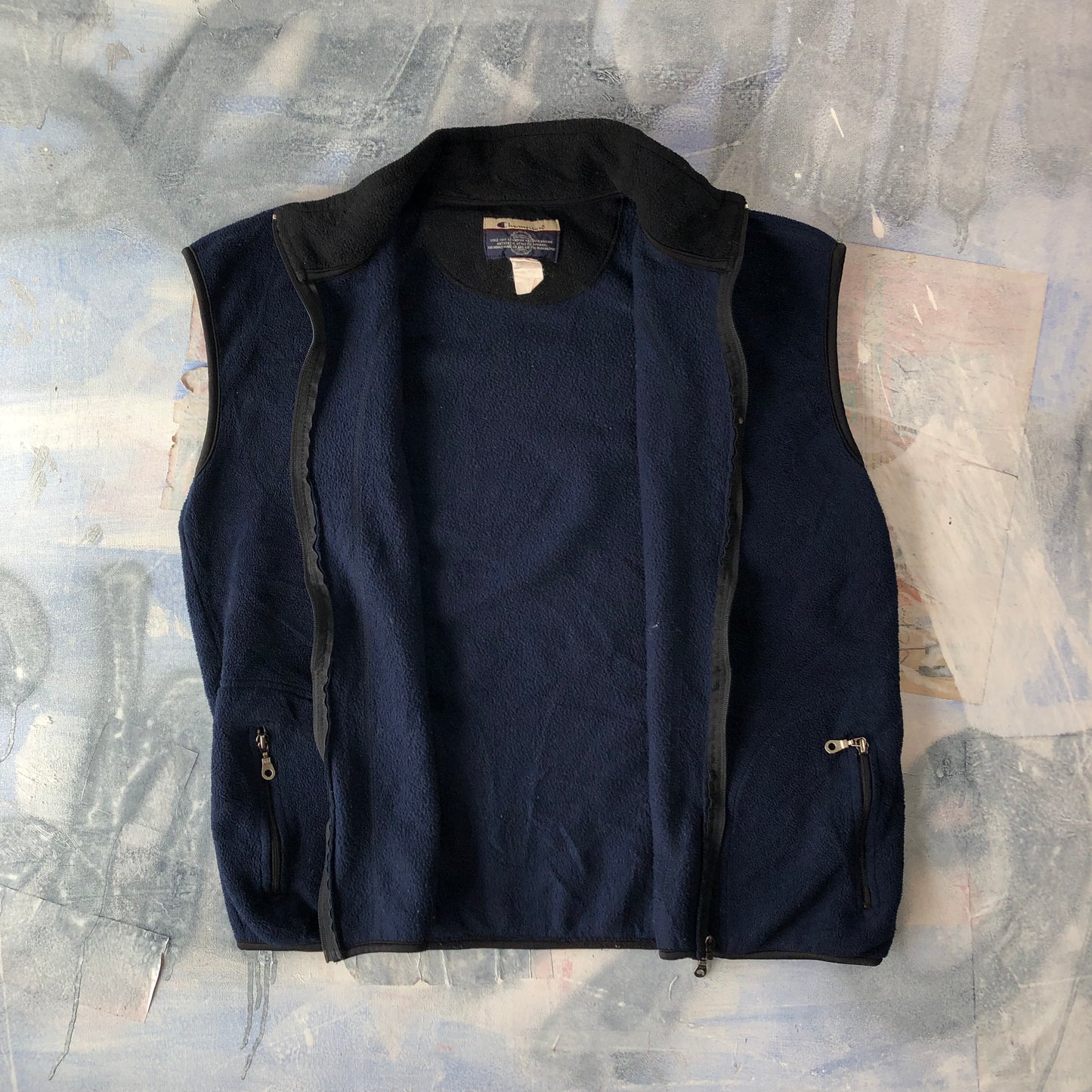 Champion Retro Fleece Zip Vest Sweatshirt M
