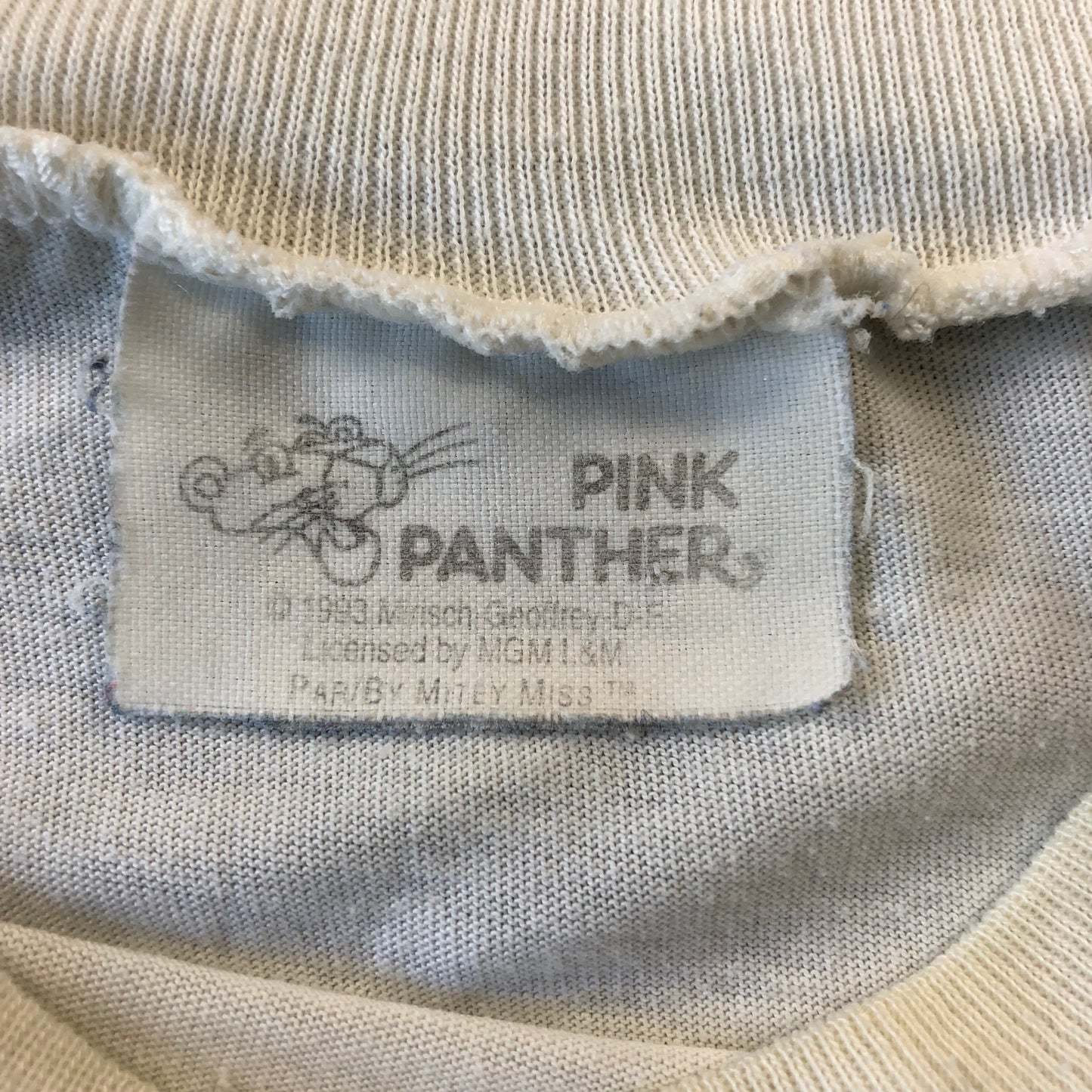 Vintage 90s Pink Panther Moon Hearts Rose Long Sleepwear Shirt L