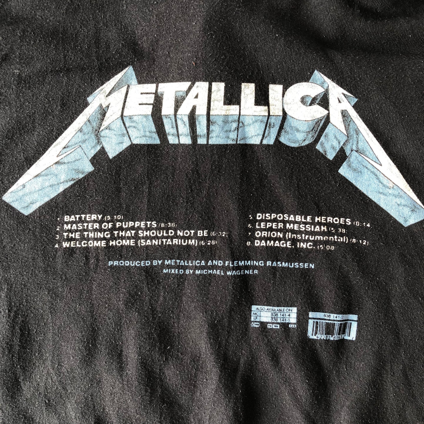 Metallica Master of Puppets Hoodie Sweatshirt XL