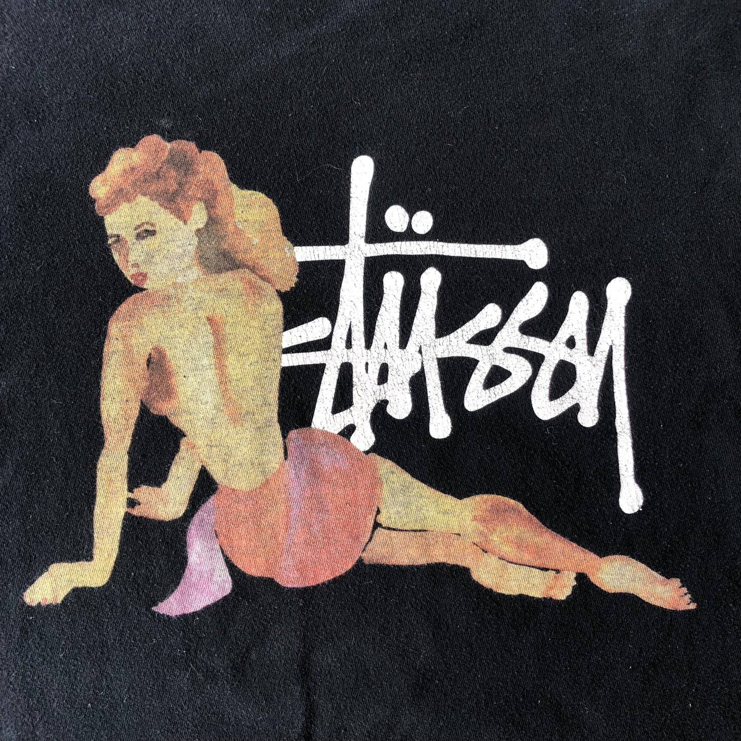 Stussy Hawaiin Girl Long Sleeve Shirt M