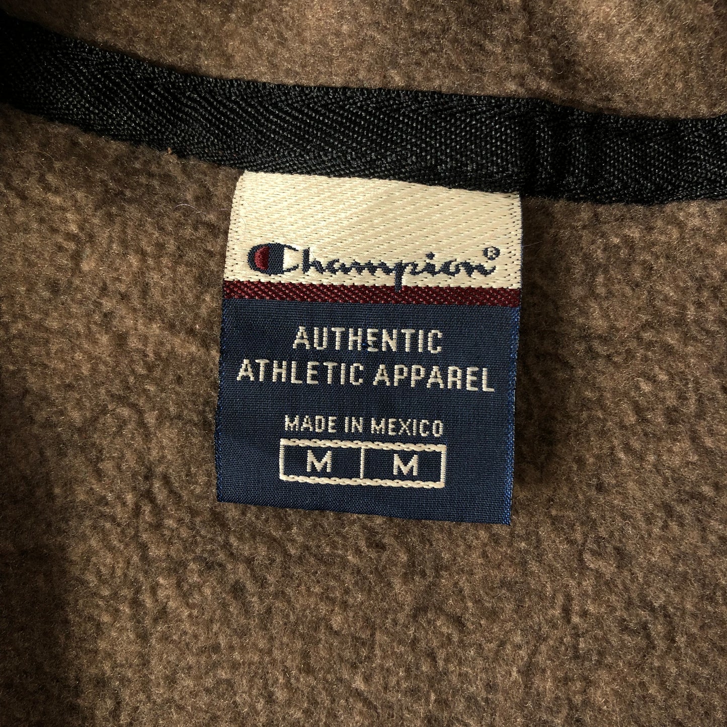 Vintage Champion Quarter Zip Fleece Sweatshirt M