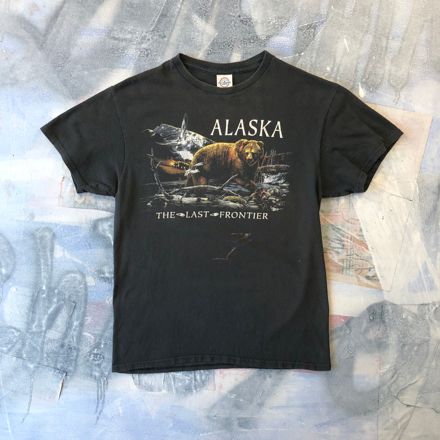 Vintage Alaska The Last Frontier Grizzly Bear T Shirt M