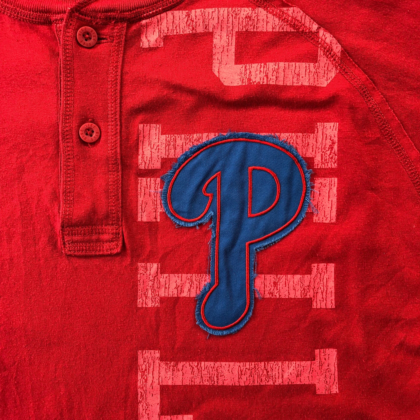 Nike Team MLB Philadelphia Phillies Retro Henley T Shirt M