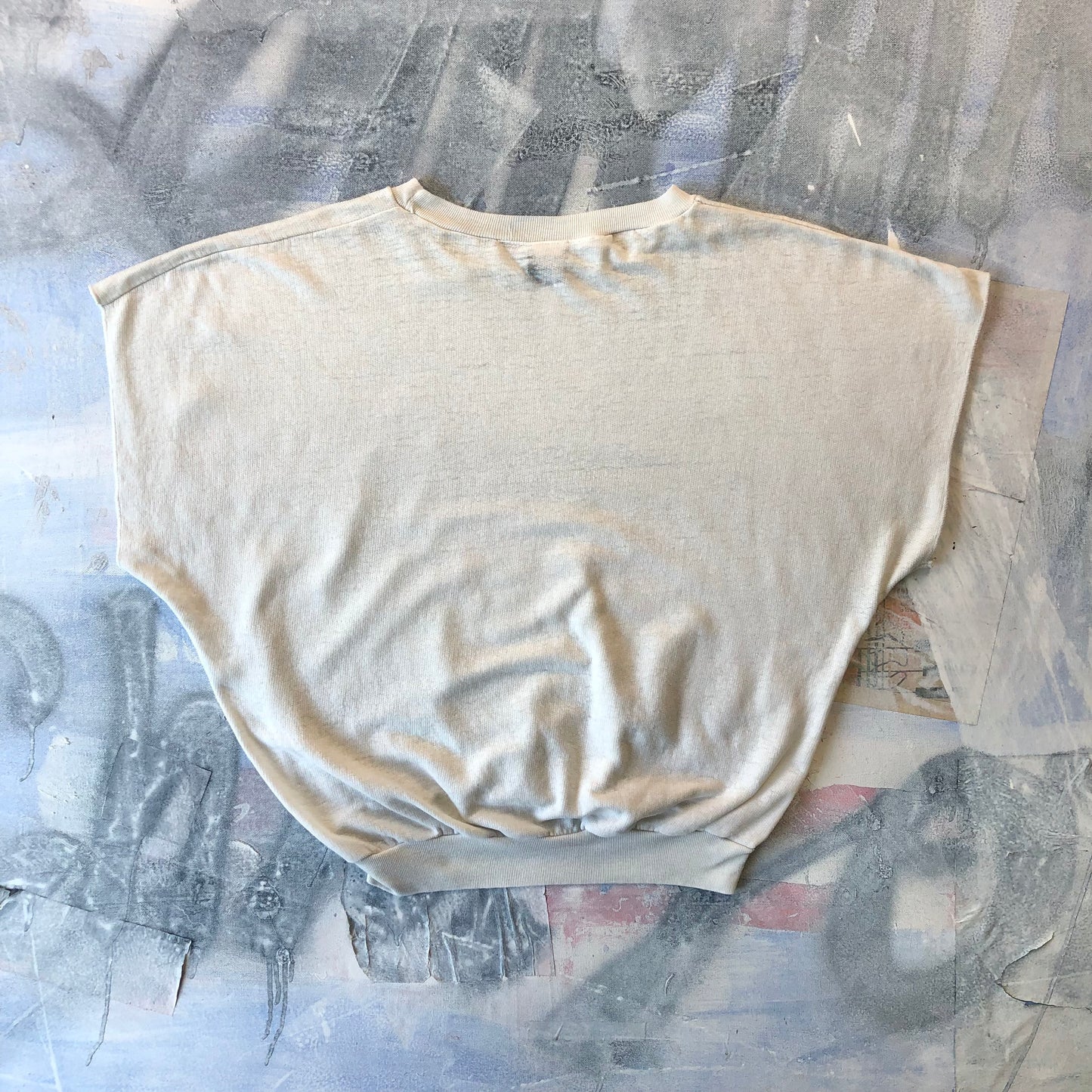 Vintage Playboy Striped Boxy Sleeveless Shirt L