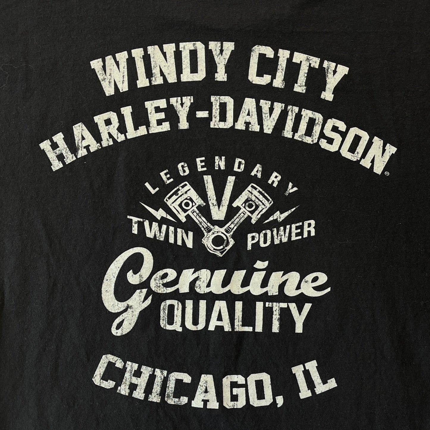Vintage Harley Davidson Windy City Chicago Illinois T Shirt XL