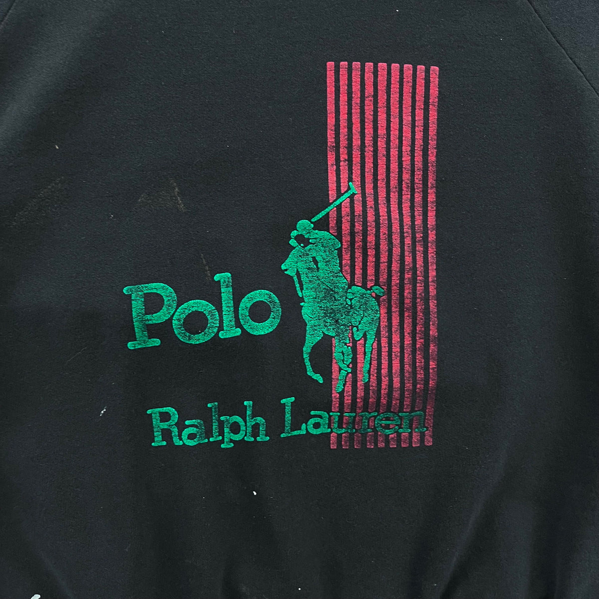 Vintage 80s USA Polo Ralph Lauren Custom Cut Off Crewneck Sweatshirt L