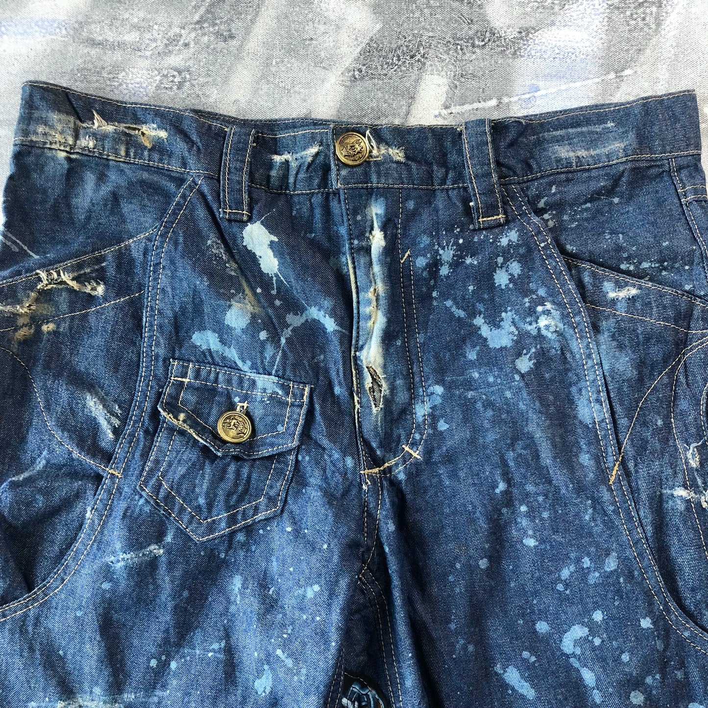 Vintage Harley Davidson Distressed Jean W36