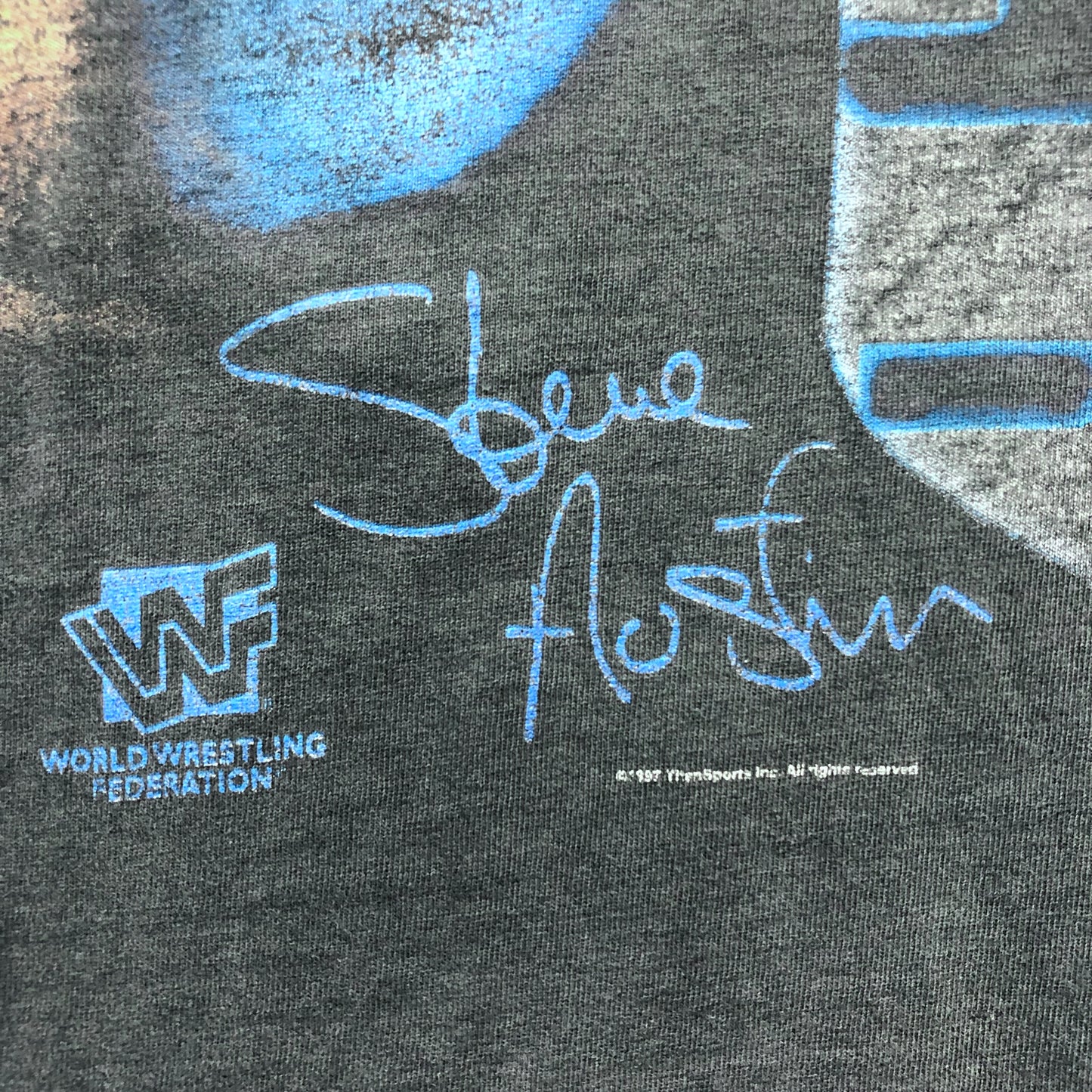 Vintage 90s WWF Stone Cold Steve Austin Skull Face T Shirt L