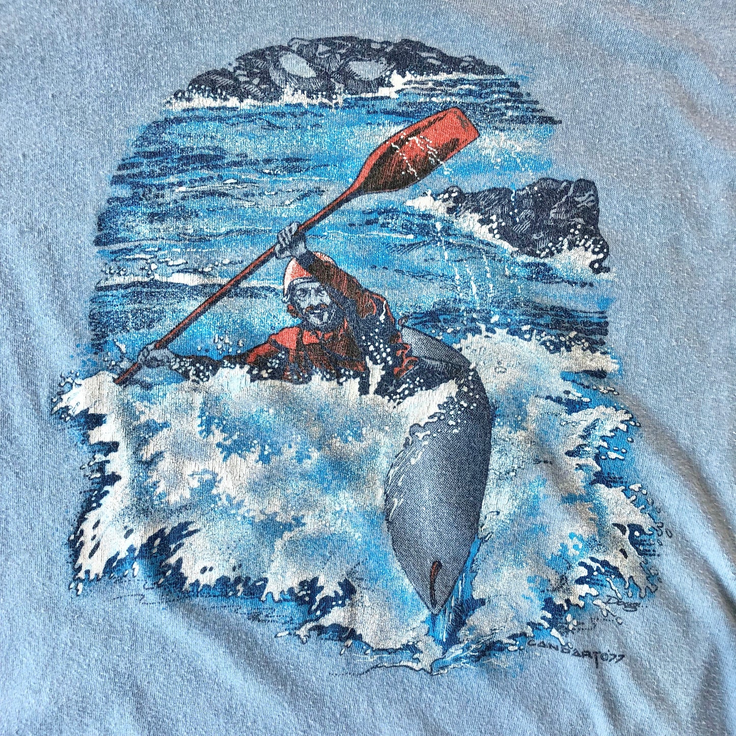 Vintage 70s USA River Rafting Single Stitch T Shirt M