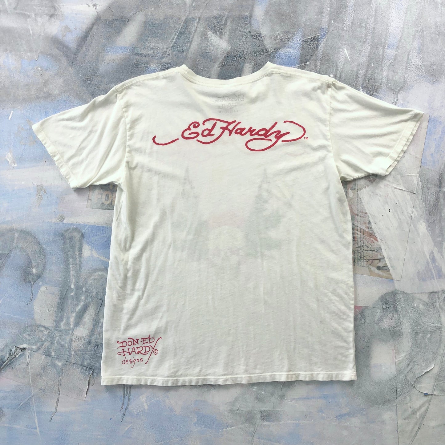 Vintage Y2K Ed Hardy Cannabis Skull T Shirt XL