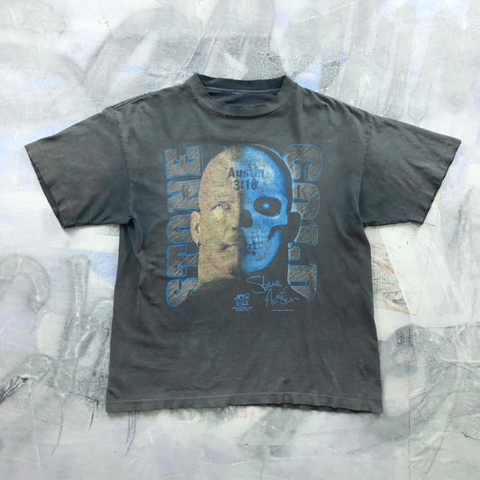 Vintage 90s WWF Stone Cold Steve Austin Skull Face T Shirt L
