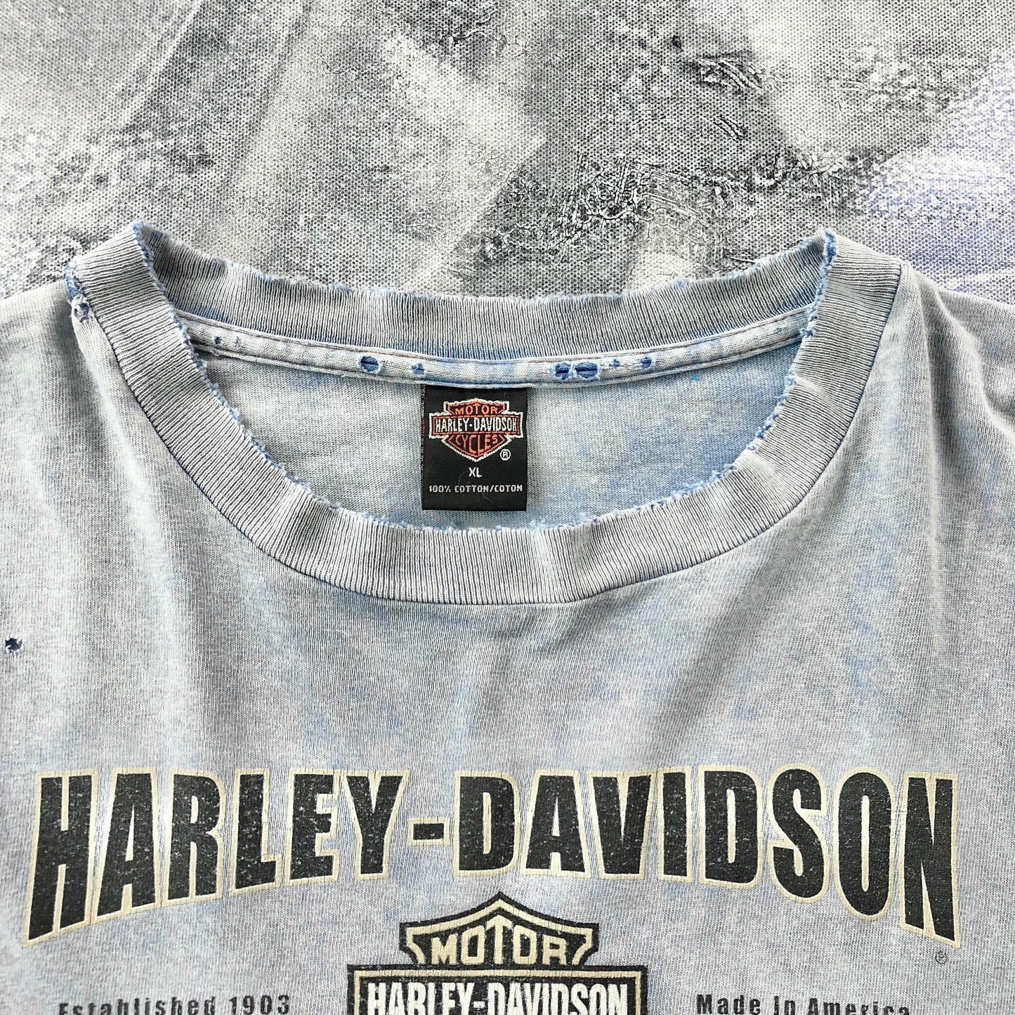 Vintage USA 90s Harley Davidson Motorcycles Treasure Coast Stuart Florida T Shirt XL