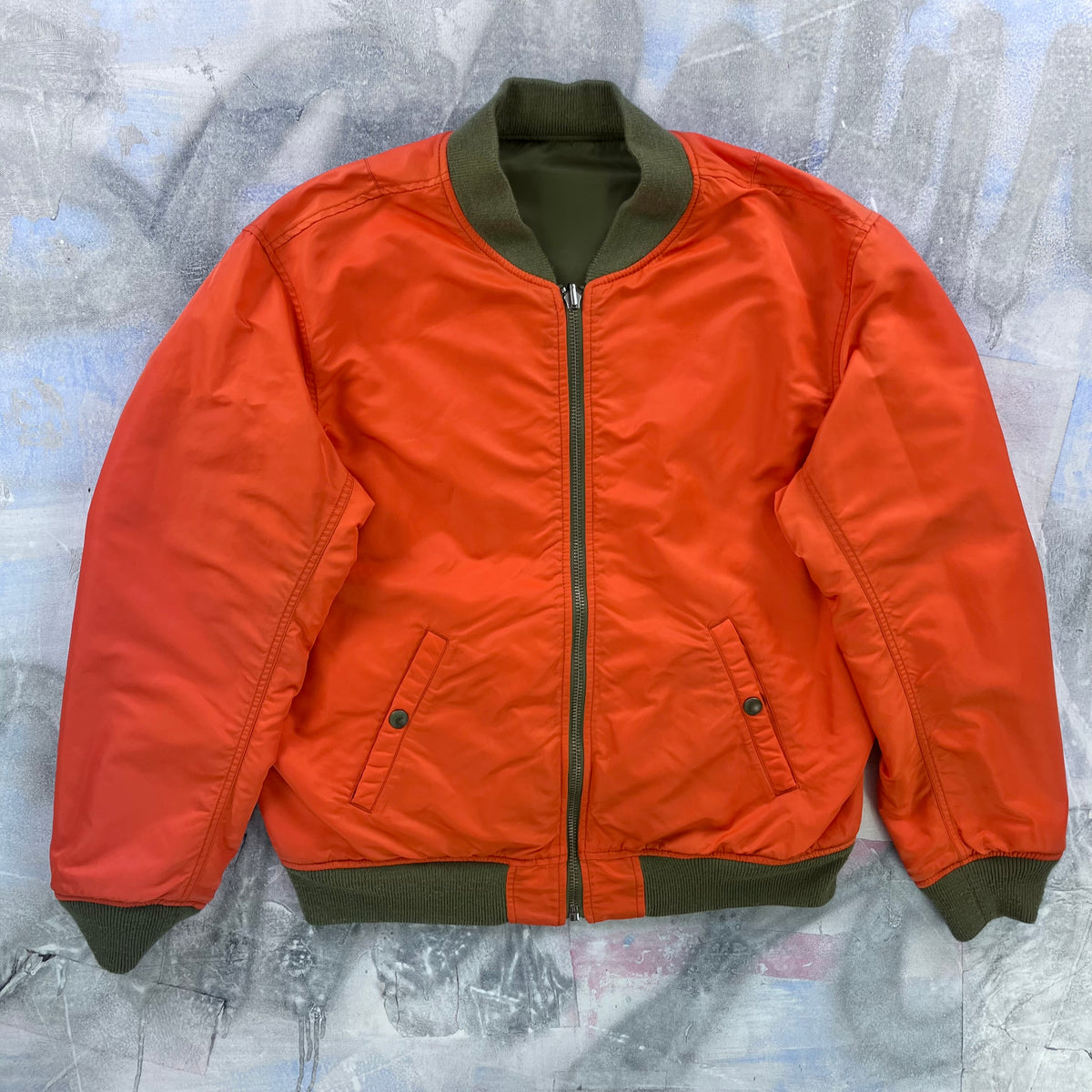 Vintage Ralph Lauren Reversible Flight MA-1 Bomber Zip Jacket XL
