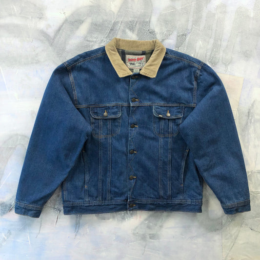 MWG Storm Rider Blanket Lined Corduroy Collar Denim Button Jacket XL