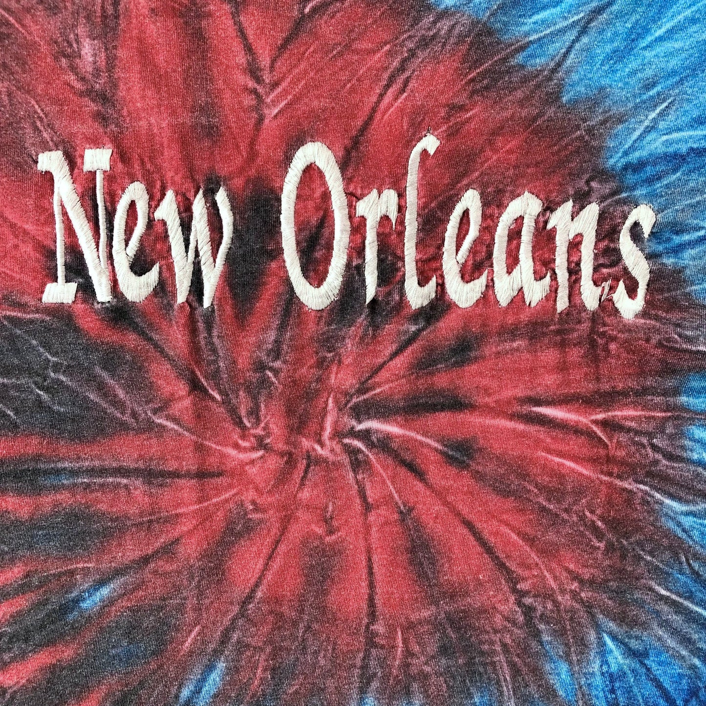 Vintage New Orleans Embroided Ty Dye T Shirt L