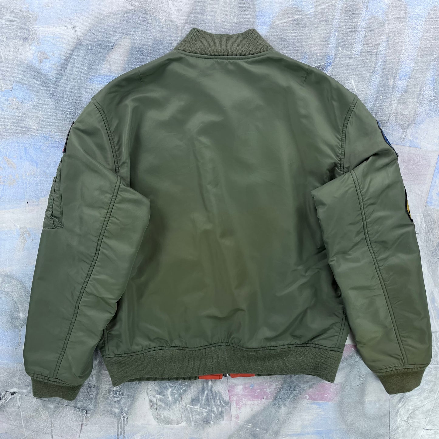 Vintage Ralph Lauren Reversible Flight MA-1 Bomber Zip Jacket XL