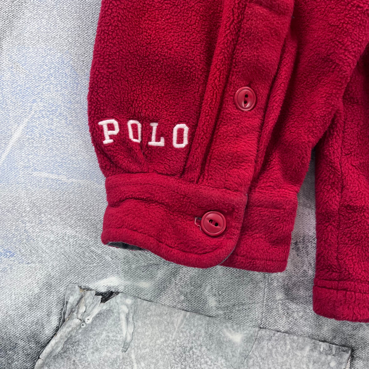 Vintage Polo Sport USA Quarter Button Fleece Sweatshirt XL