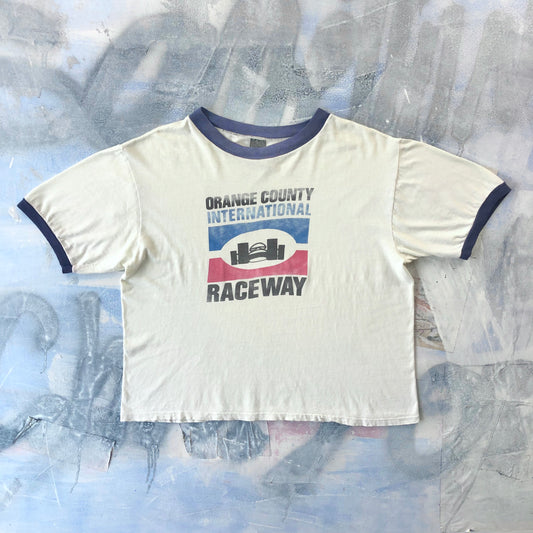 Vintage USA 70s Orange County International Raceway Single Stitch Ringer T Shirt XL