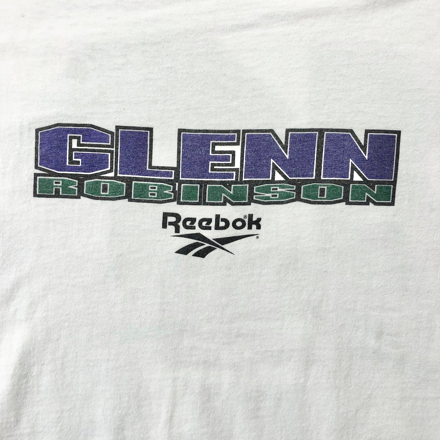 Vintage USA 90s Reebok Glen Robinson Milwaukee Bucks 13 T Shirt XL