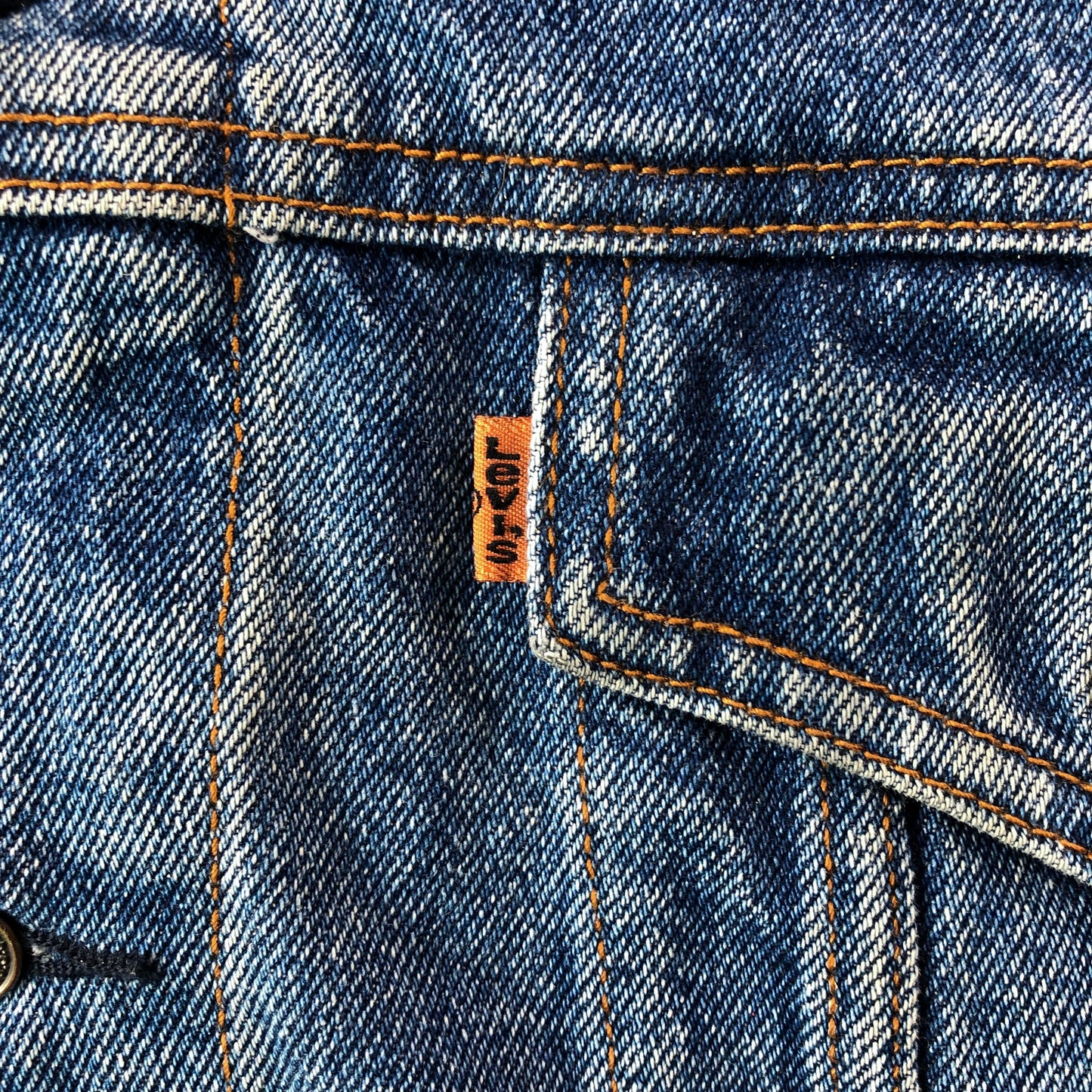 Vintage Levis Orange Tab Denim Button Jacket L