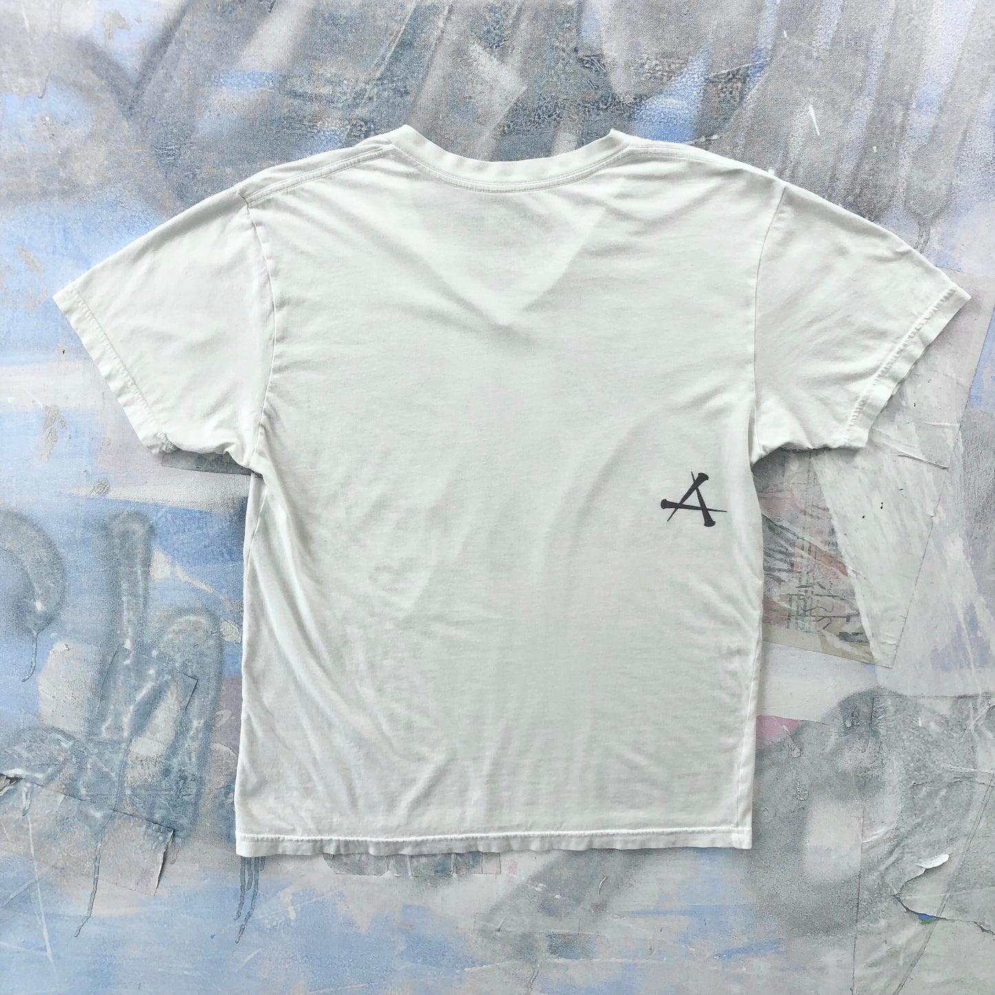 Vintage Y2K Affliction Skull Wings Cross V Neck T Shirt L