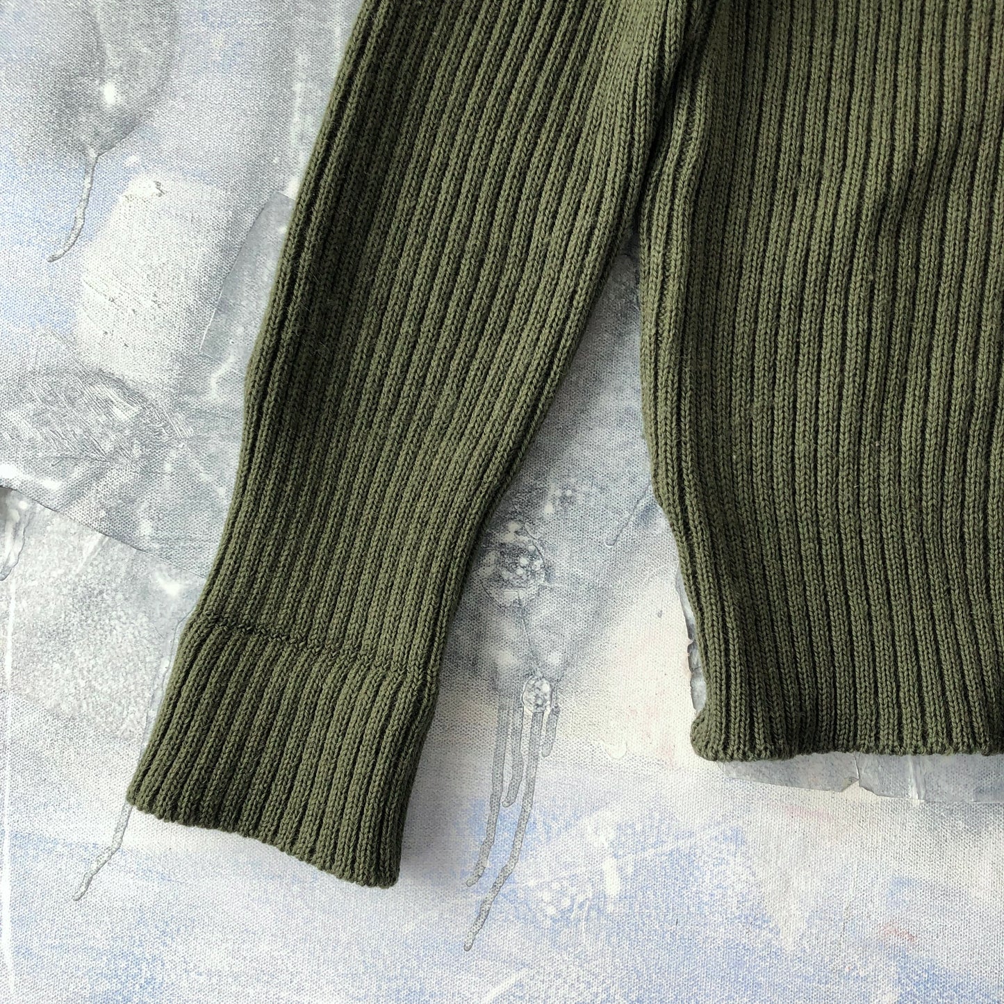 Vintage L.L Bean Freeport Maine Military Wool Sweater L