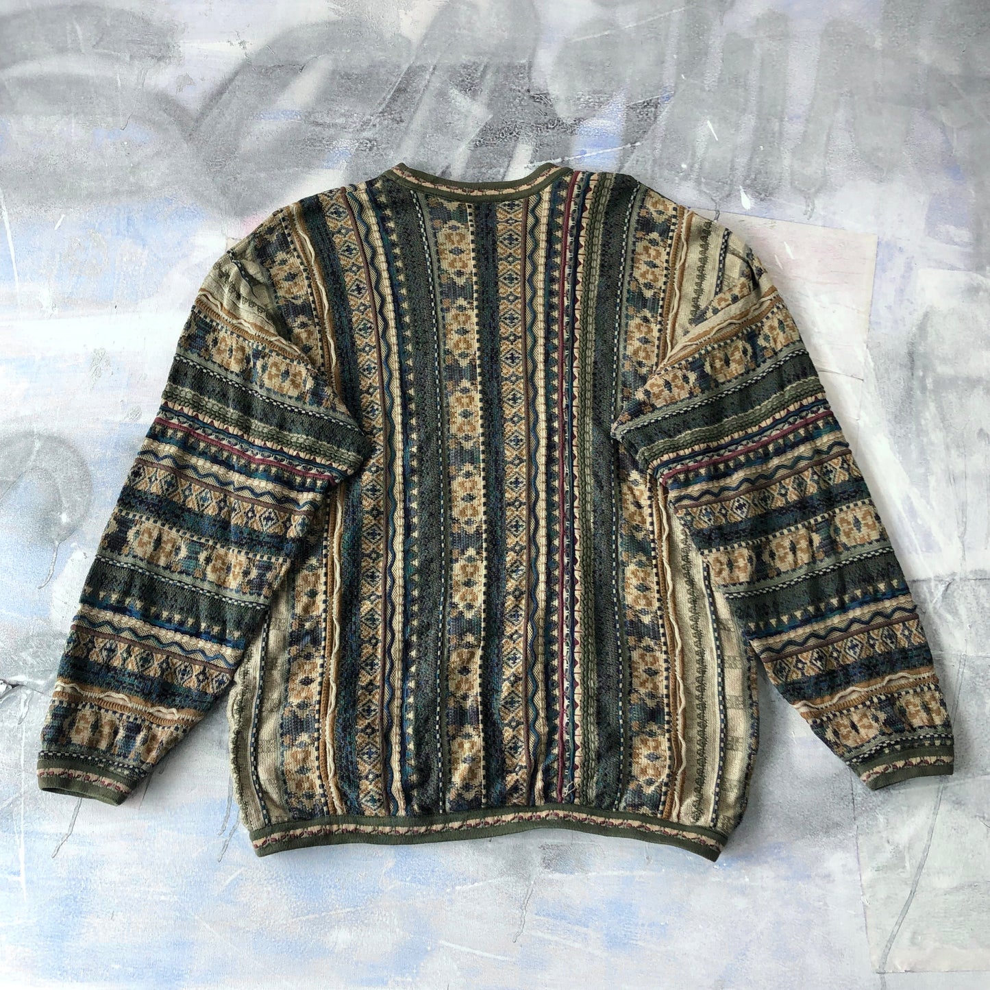 Tundra Coogi Style Knit Crewneck Sweater L