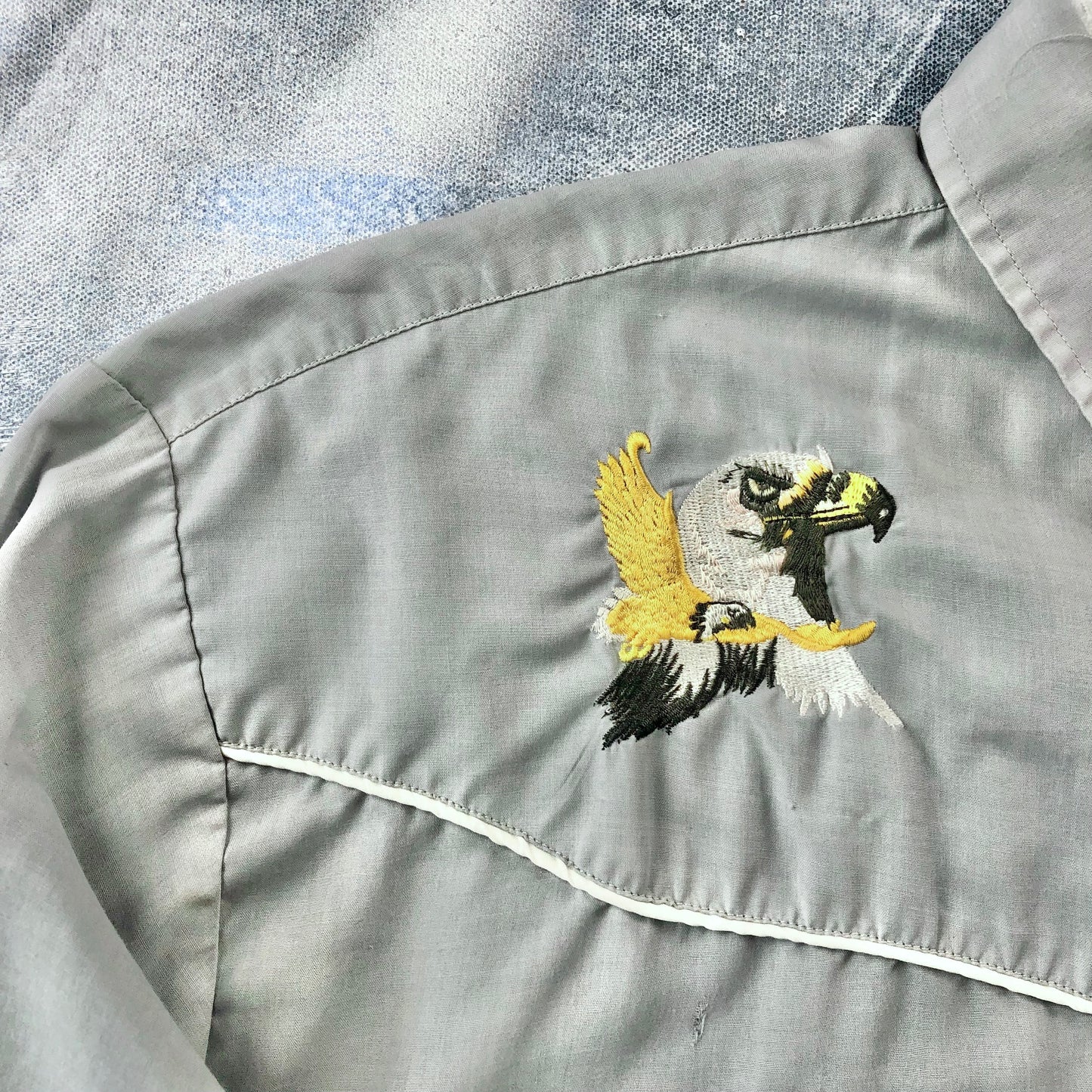 Vintage Western Embroided Eagle Button Shirt XL