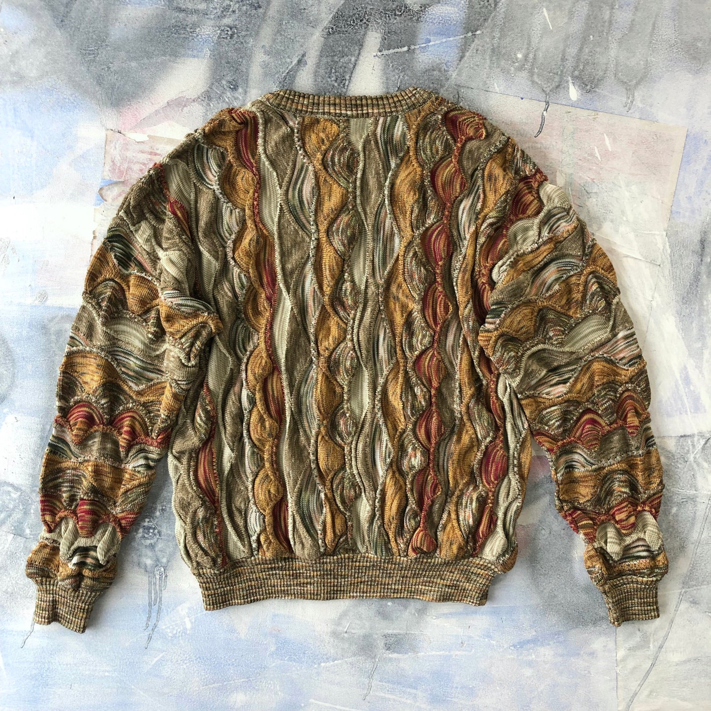 Tundra Coogi Style Knit Crewneck Sweater M
