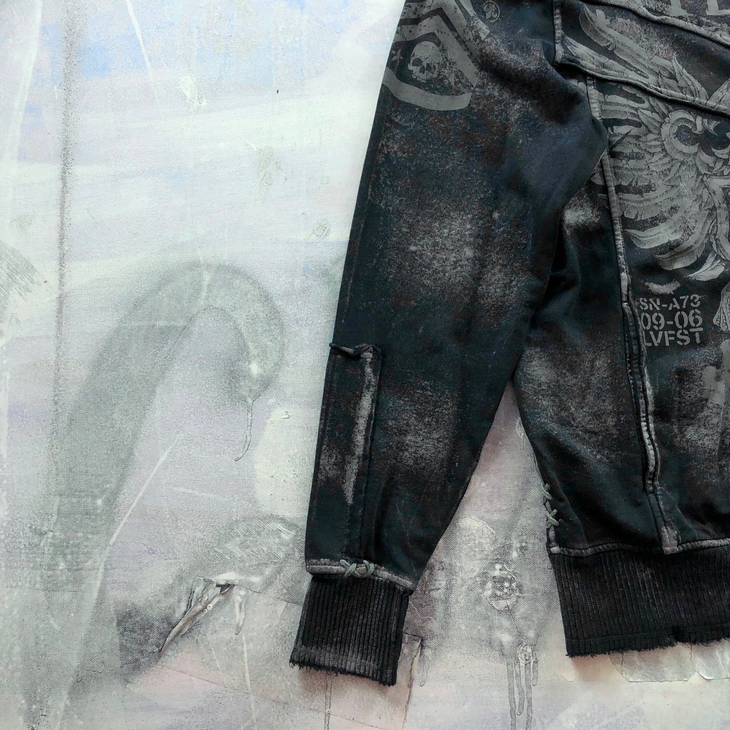 Vintage Y2K Affliction Live Fast Full Zip Sweatshirt L