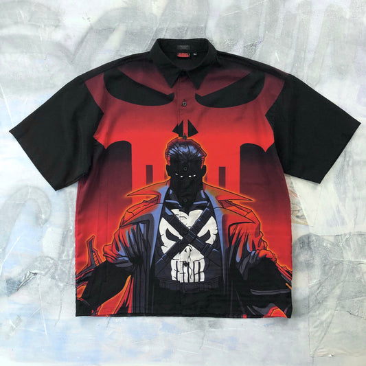 Vintage Marvel The Punisher AOP Button Shirt XL