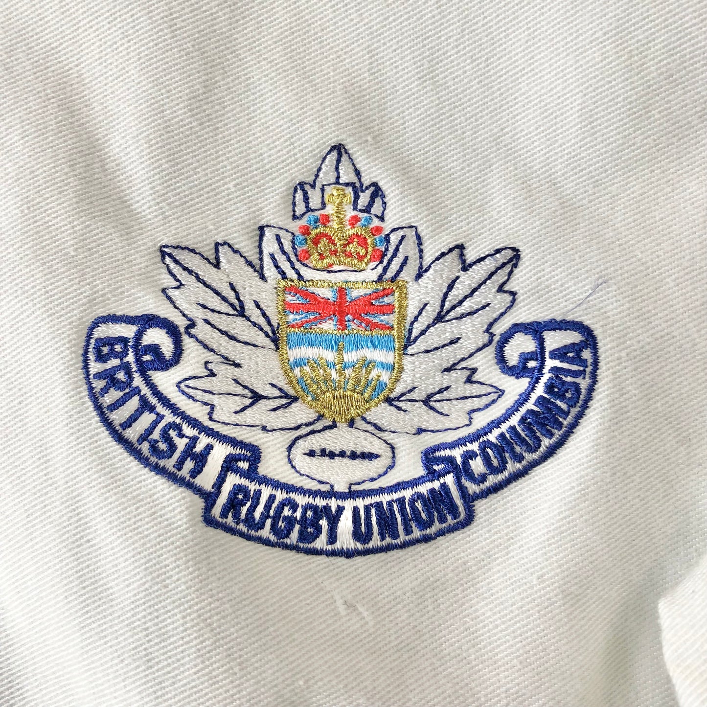 Vintage 90s Barbarian The Real One British Columbia Long Sleeve Rugby Polo Quarter Zip Sweatshirt L