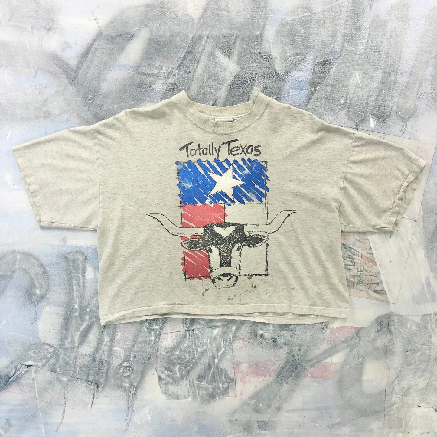 Vintage 90s USA Totally Texas Bull Single Stitch T Shirt L