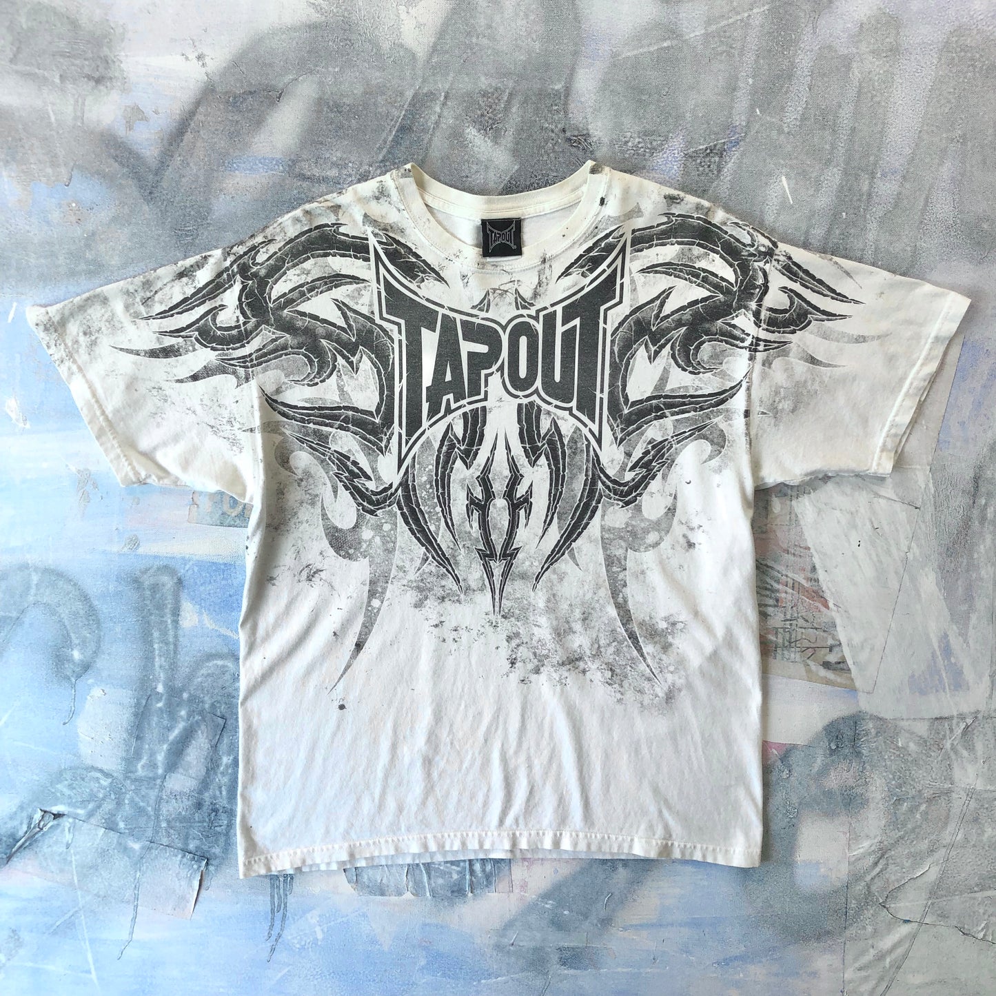 Vintage Y2K Tapout MMA Grunge T Shirt L