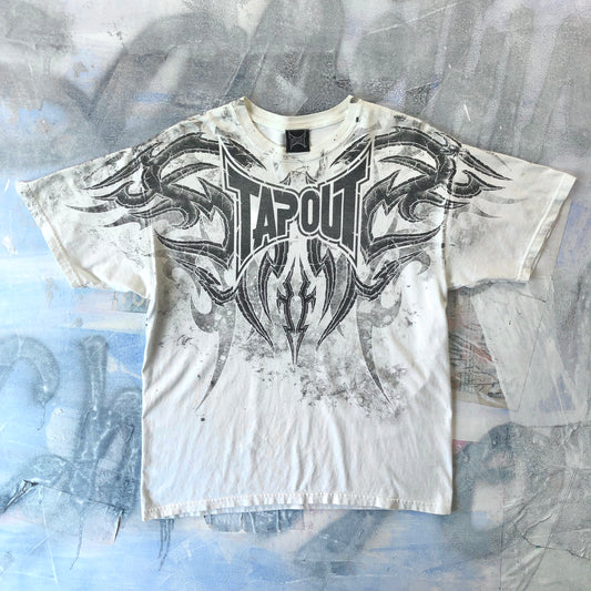 Vintage Y2K Tapout MMA Grunge T Shirt L