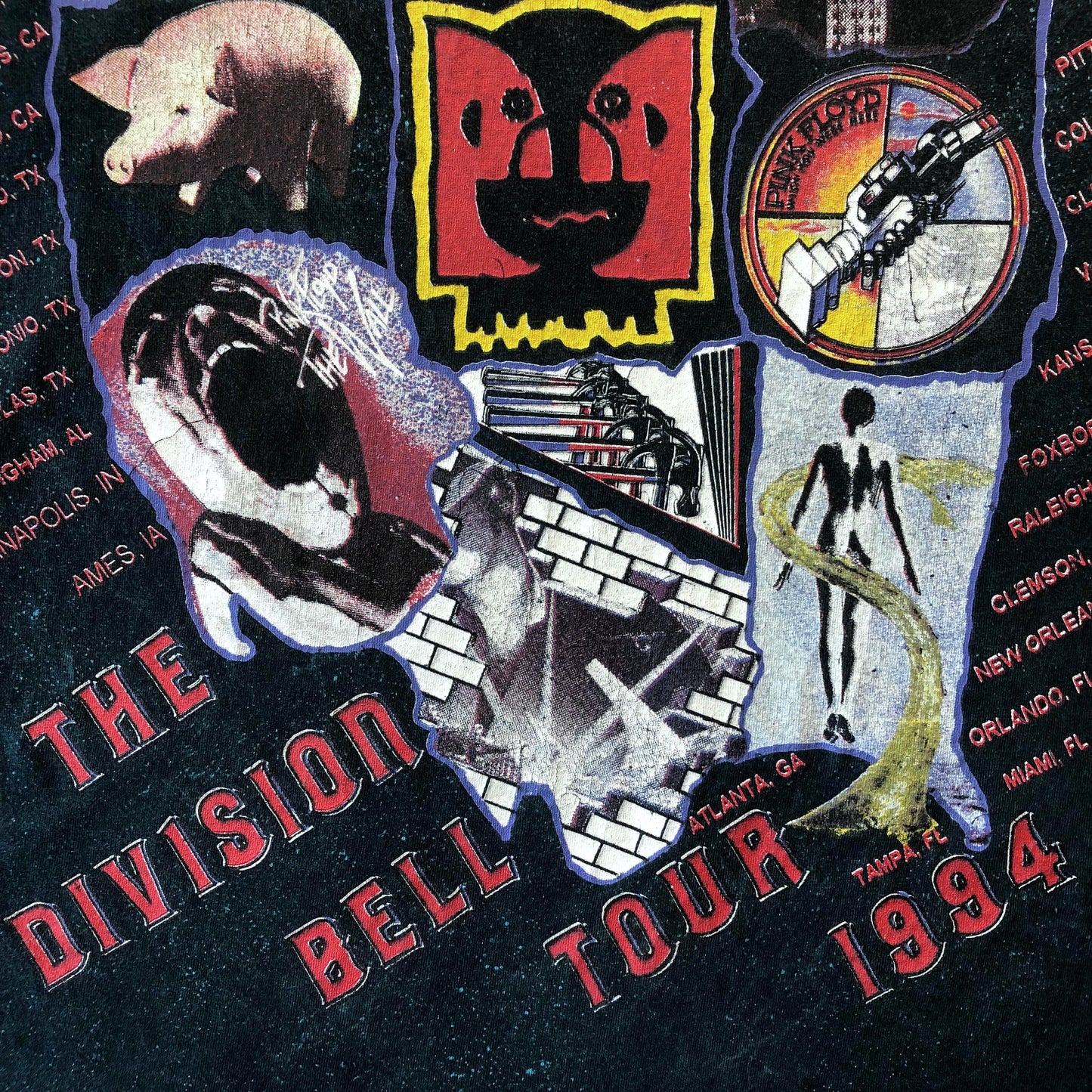 Vintage USA Pink Floyd The Division Bell Tour 1994 T Shirt XL