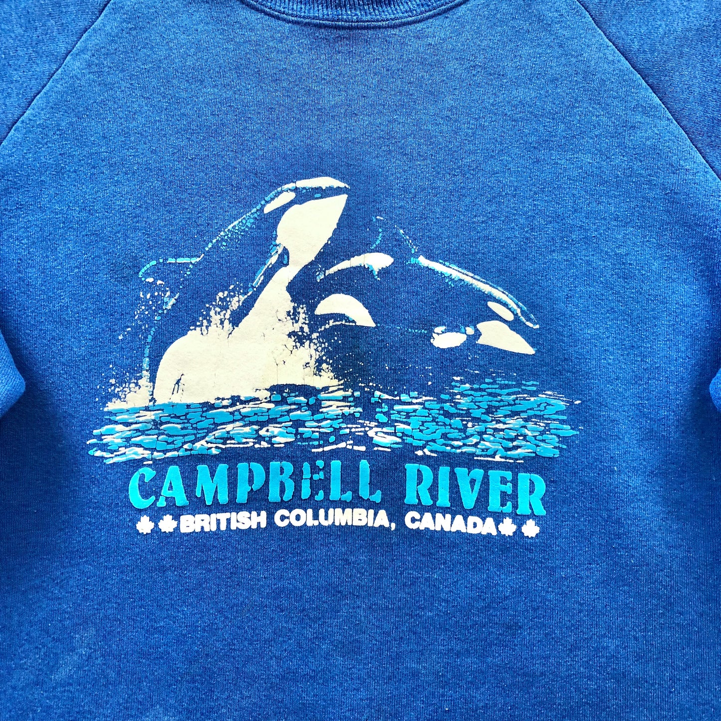 Vintage USA 90s Orcas Campbell River British Columbia Canada Crewneck Sweatshirt XL