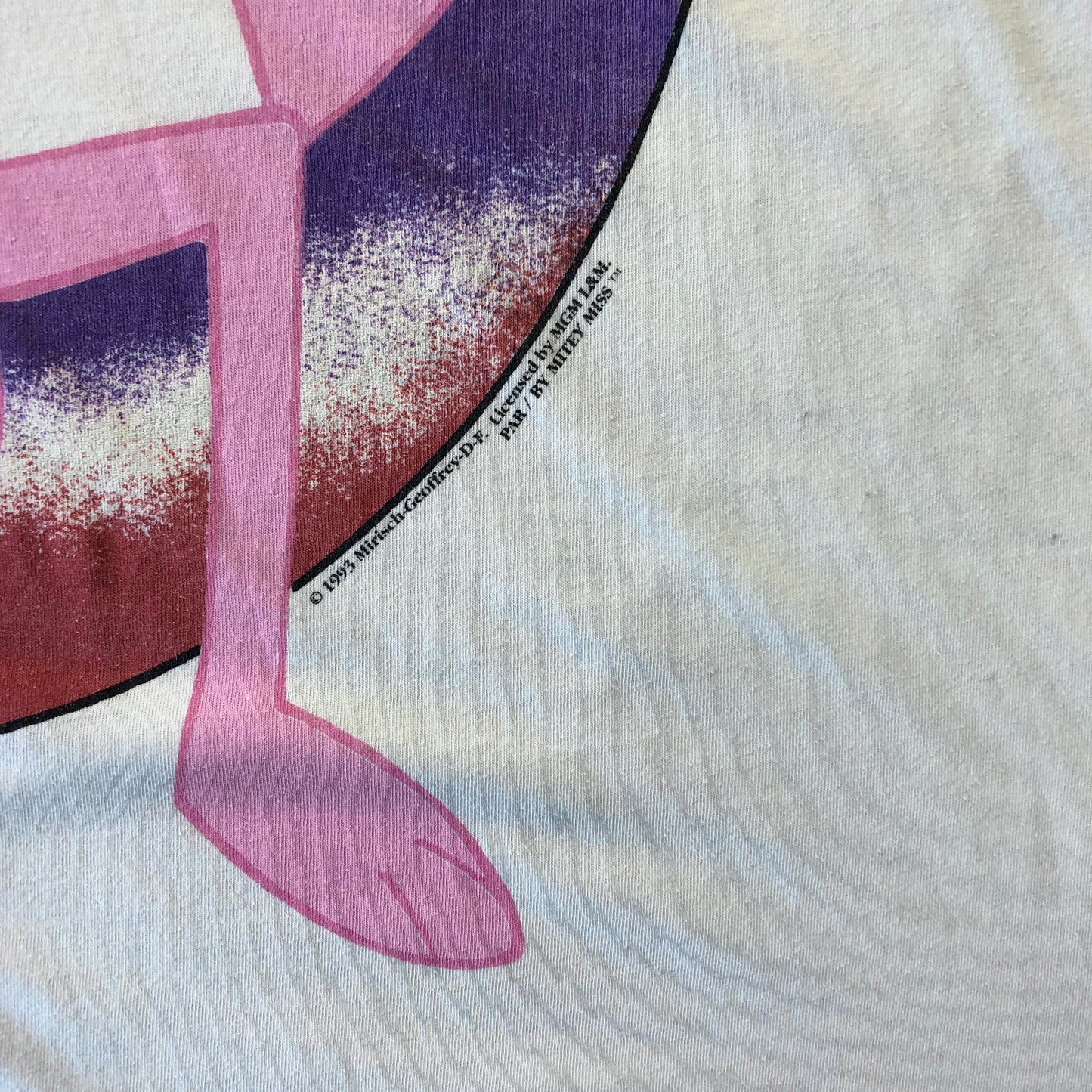 Vintage 90s Pink Panther Moon Hearts Rose Long Sleepwear Shirt L